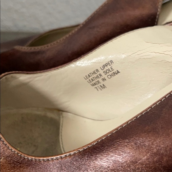 Circa Joan & David Brown Leather Heels 7.5M - Picture 8 of 11